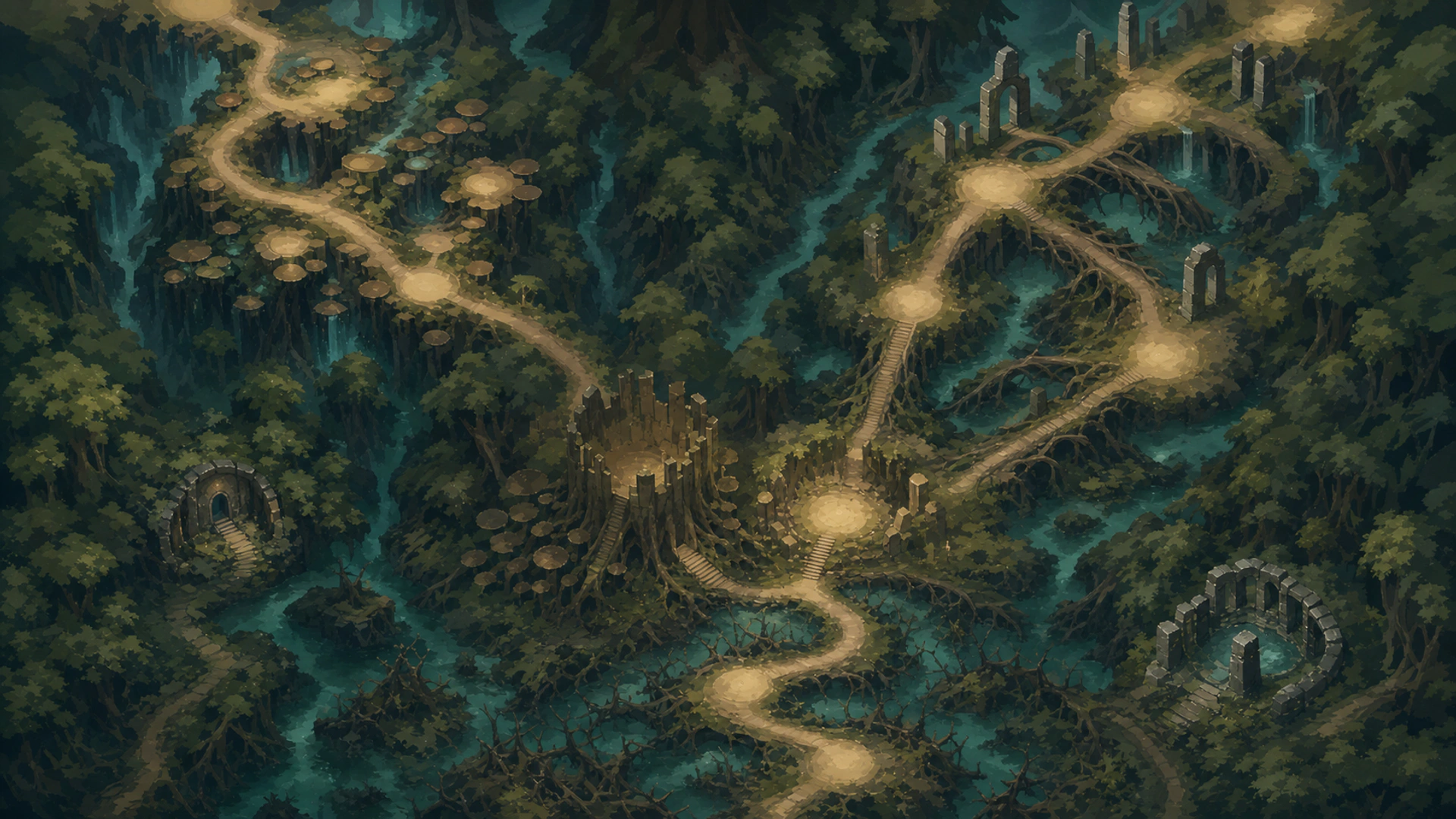 Map of Grimwood Hollows