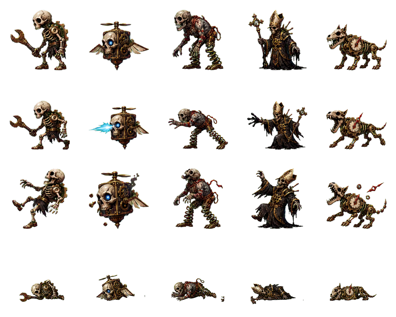Clockwork Ossuary monsters